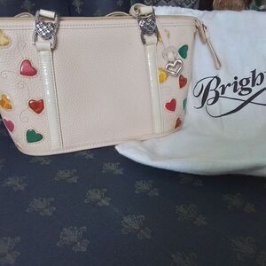 Brighton Cream Heart-Embellished Women's Bag